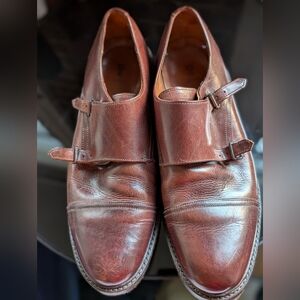Frye's Men's Brown Leather Double Monk Strap Shoes